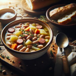 Bohnensuppe.