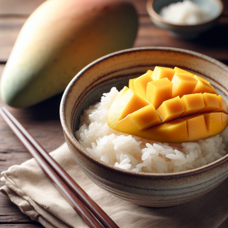 Khao Niaow Ma Muang – Nationalgericht aus Thailand