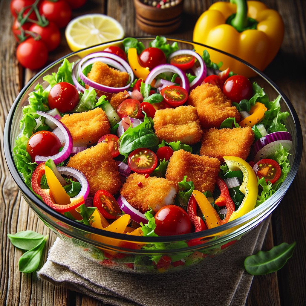 Knusperfischsalat.