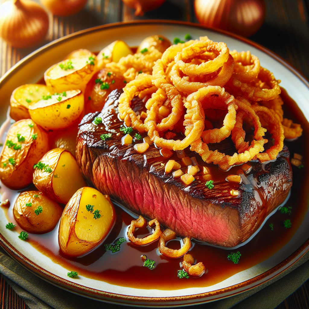 Zwiebelrostbraten. 