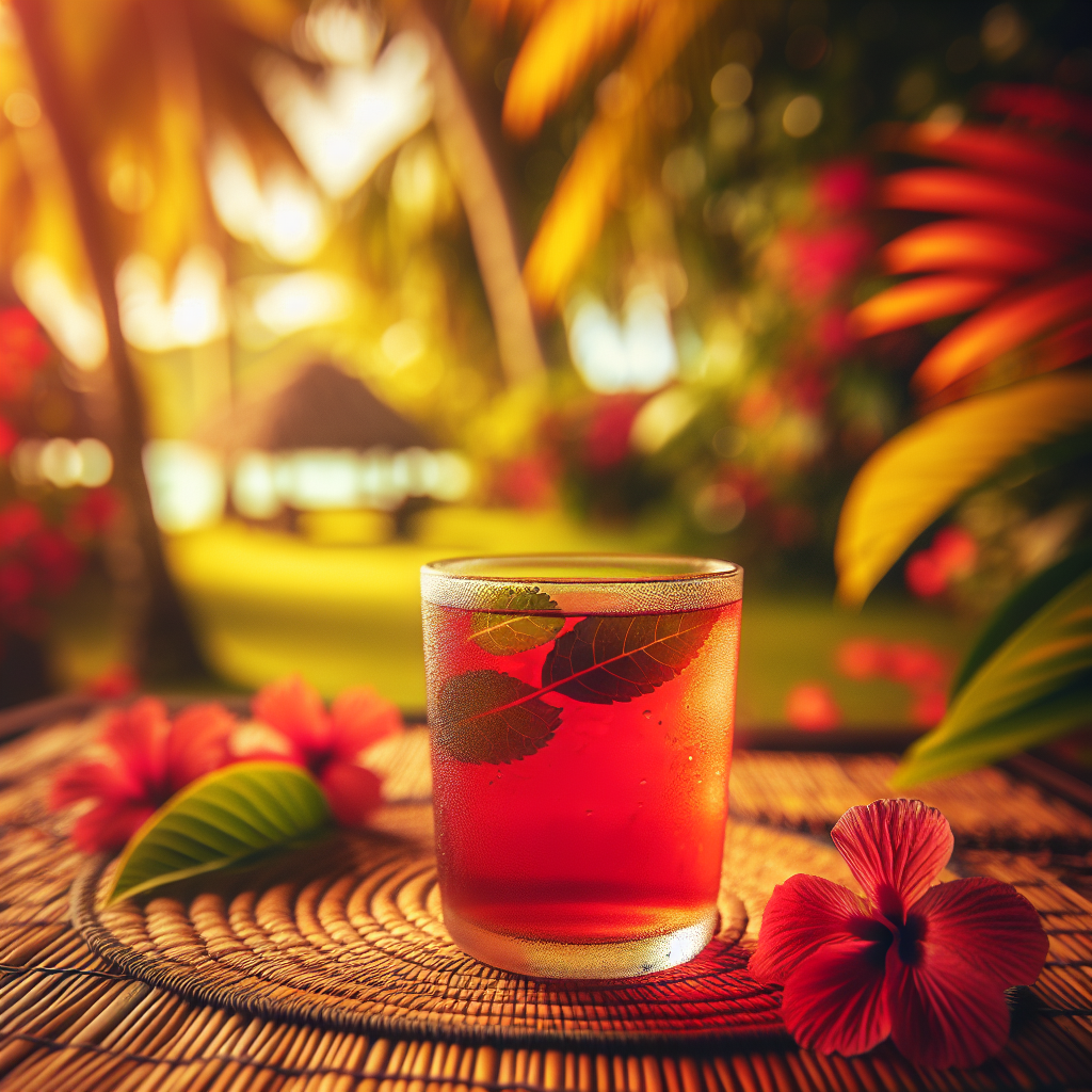 Fiji: Fijian Hibiscus Tea. 300mm Foto
