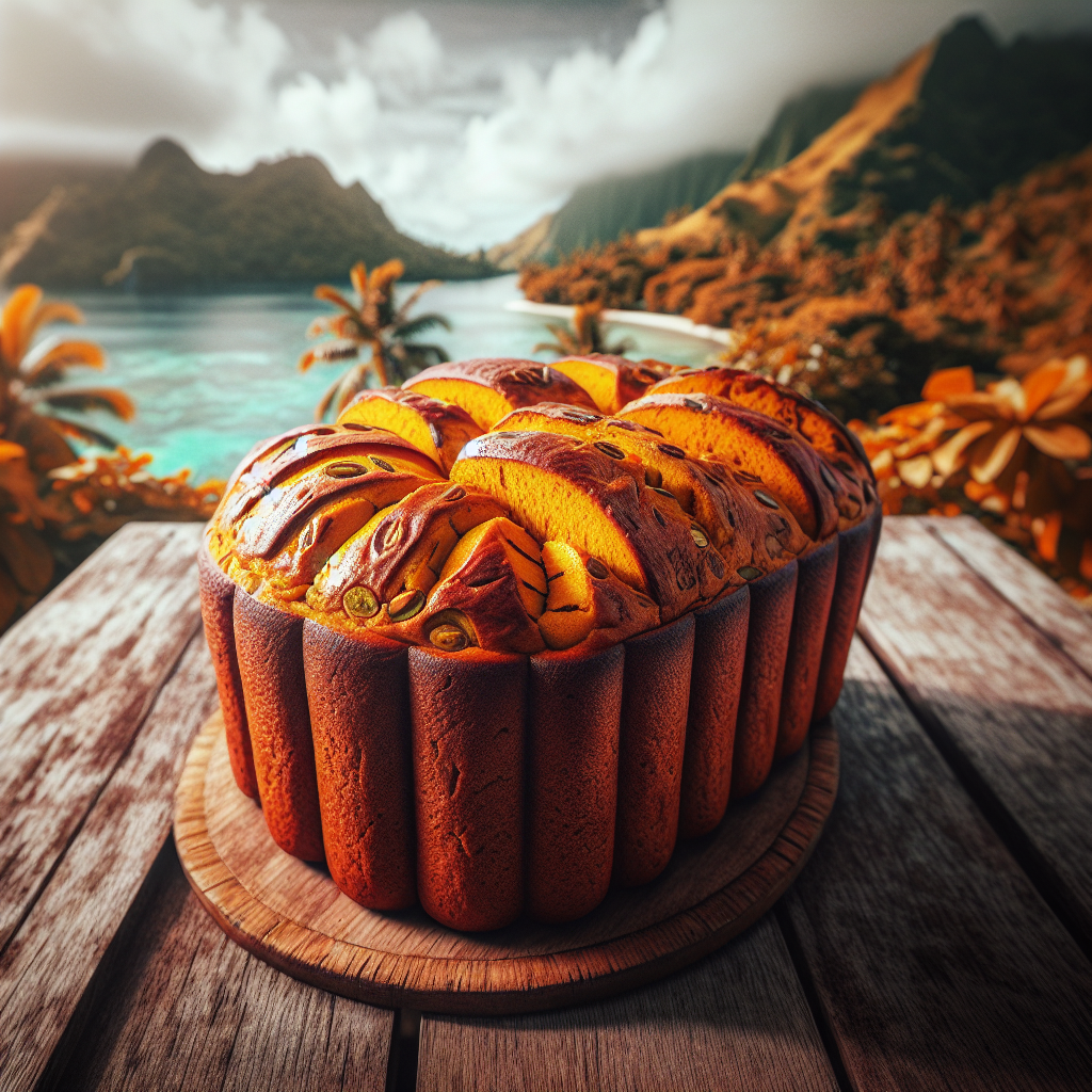 Fiji: Fijian Pumpkin Bread. 300mm Foto