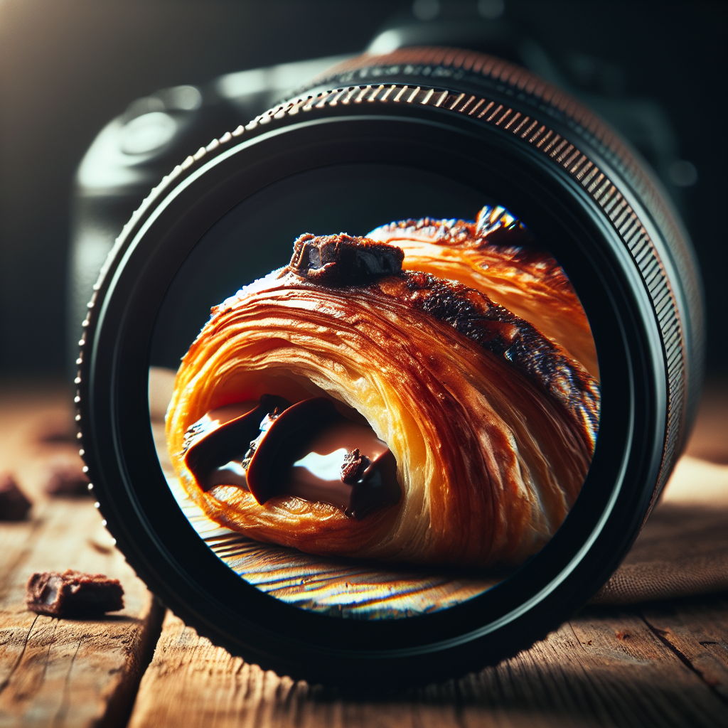 Frankreich: Pain au Chocolat. 300mm Foto