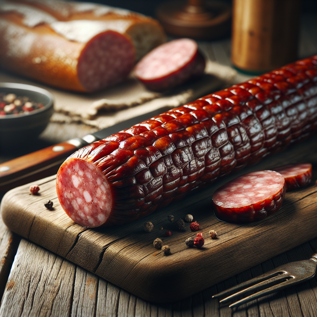 Frankreich: Saucisse de Toulouse. 300mm Foto