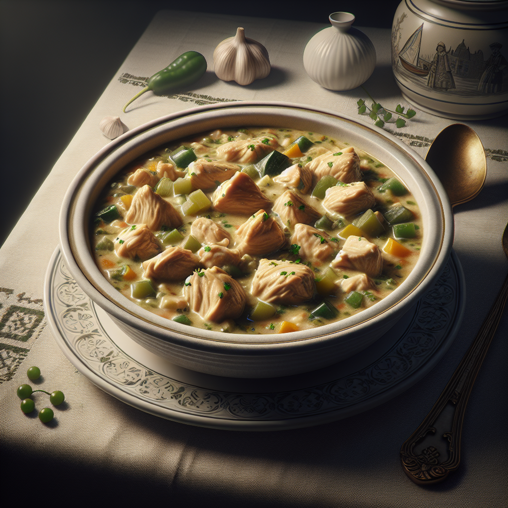 Niederlande: Kippenragout (Rezept). 300mm Foto