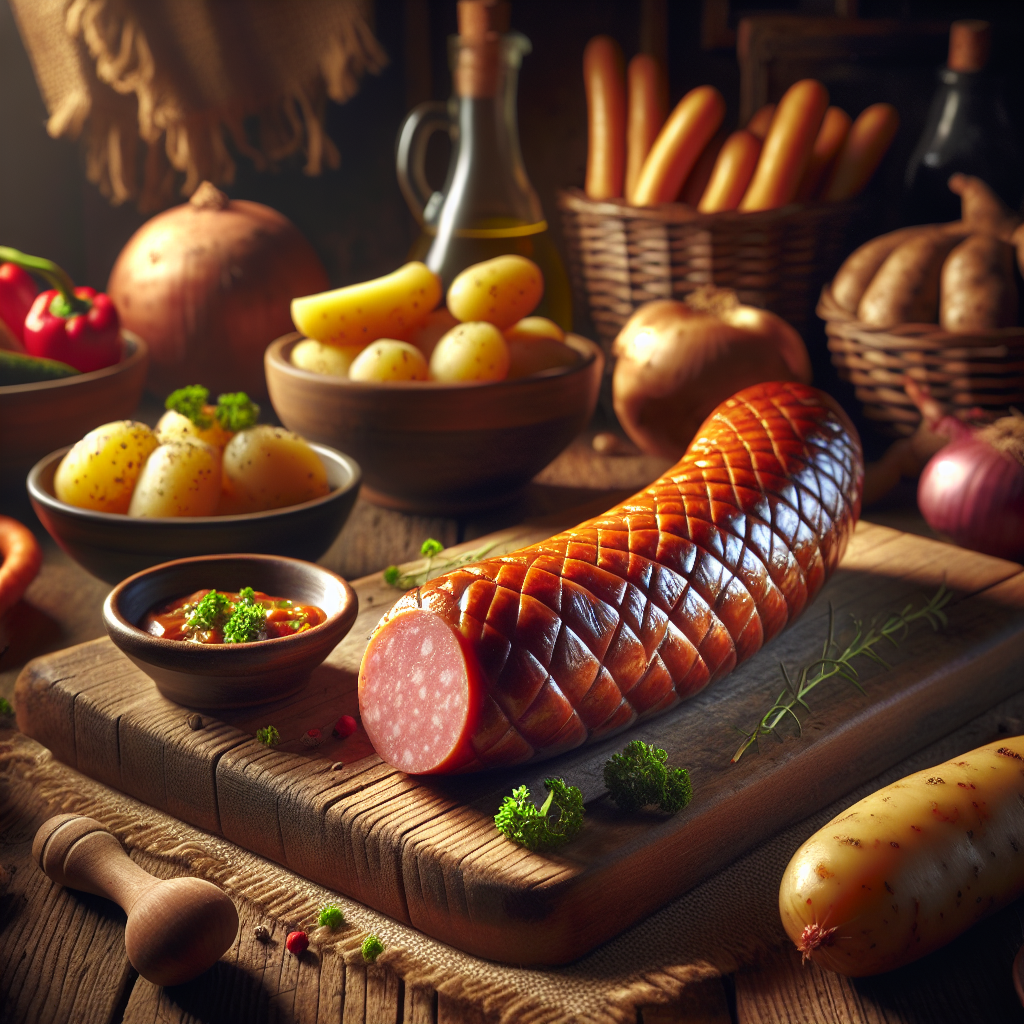Niederlande: Rookworst (Rezept). 300mm Foto