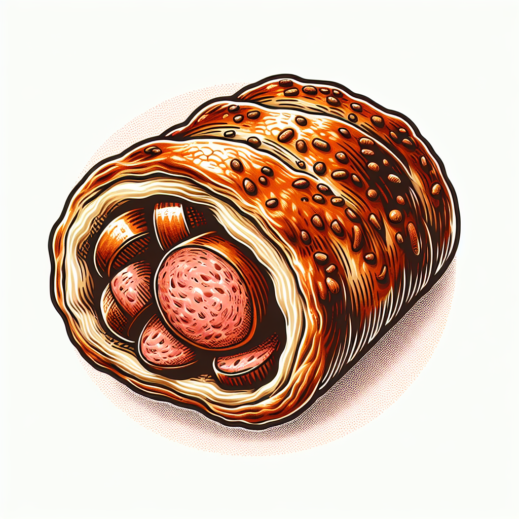 Niederlande: Saucijzenbroodje (Rezept). 300mm Foto