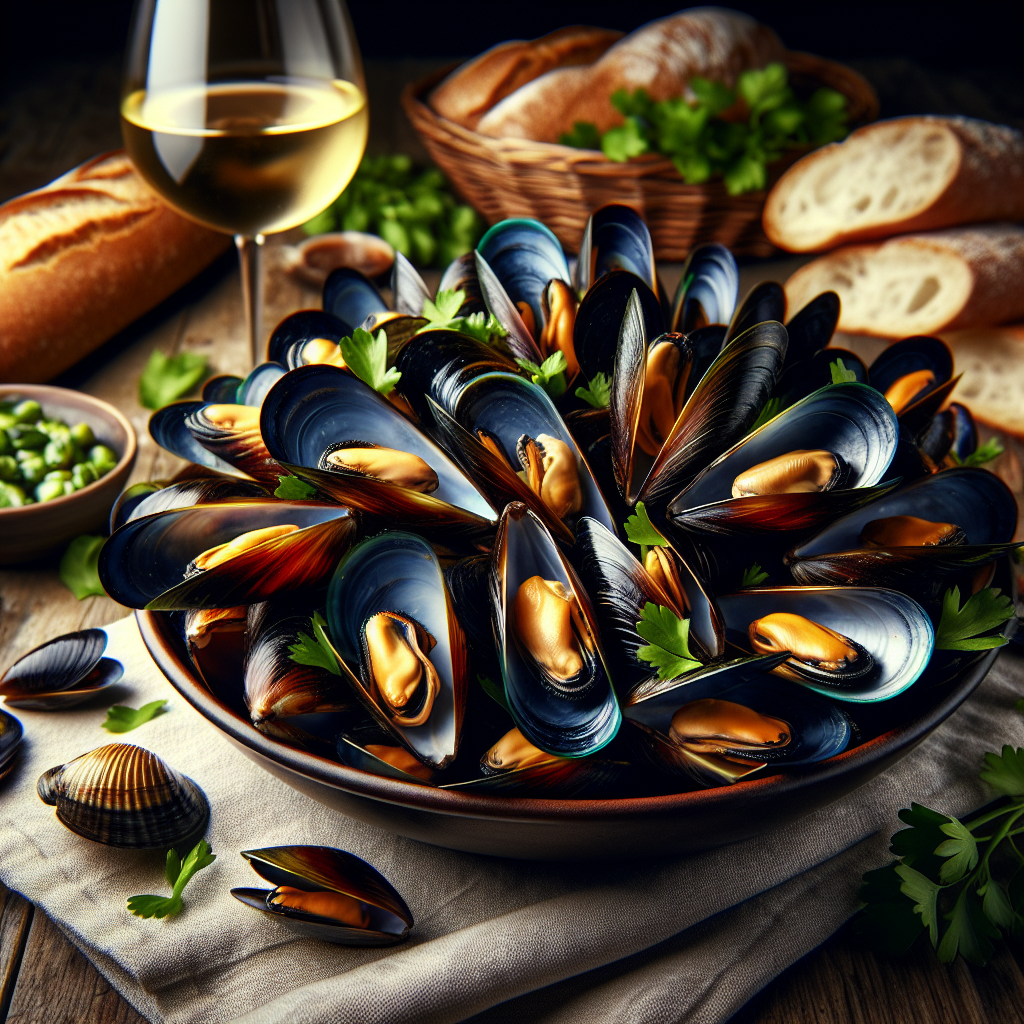 Niederlande: Zeeuwse mosselen (Rezept). 300mm Foto
