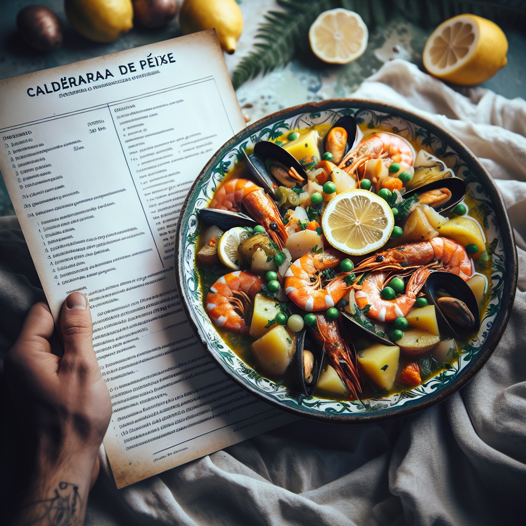 Portugal: Caldeirada de Peixe (Rezept). 300mm Foto