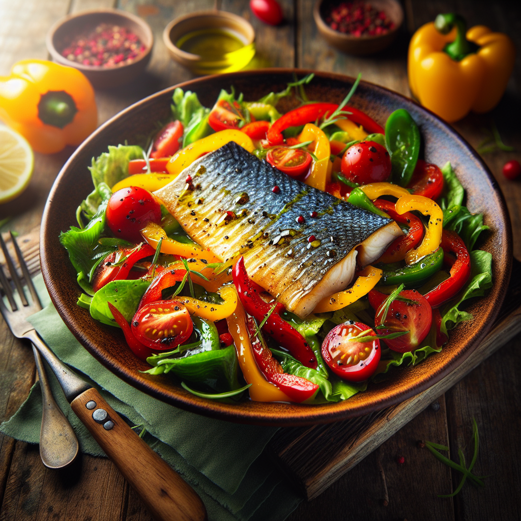 Portugal: Salada de Robalo (Rezept). 300mm Foto