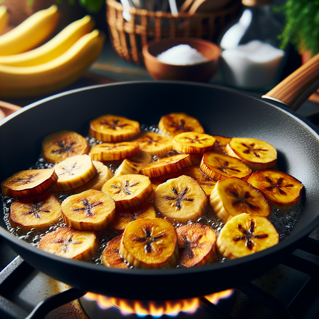 Bananes Plantains Frites.