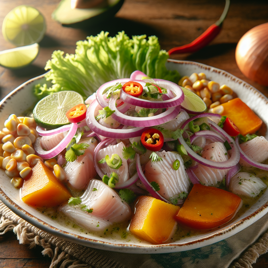 Ceviche de Merluza.