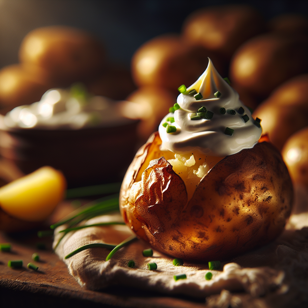 Nationalgericht Irland: #Baked Potatoes with Sour Cream# (Rezept)