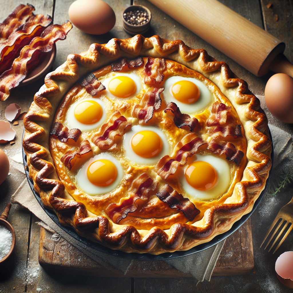Egg and Bacon Pie.