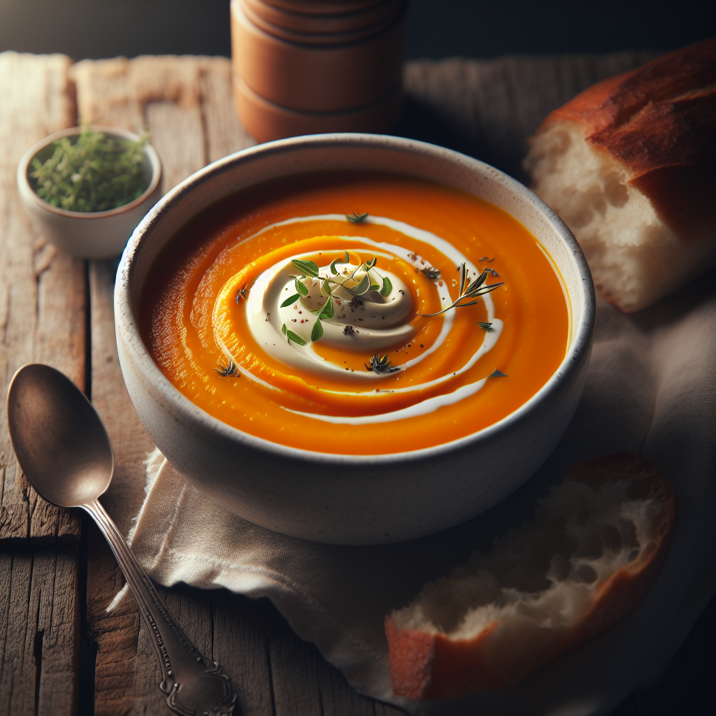 Soupe de patates douces.