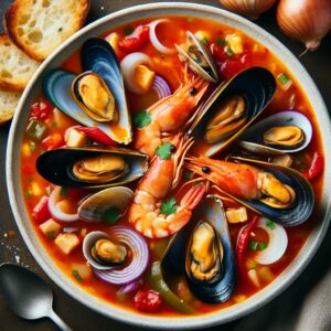 Nationalgericht Peru: #Sopa de Mariscos# (Rezept)