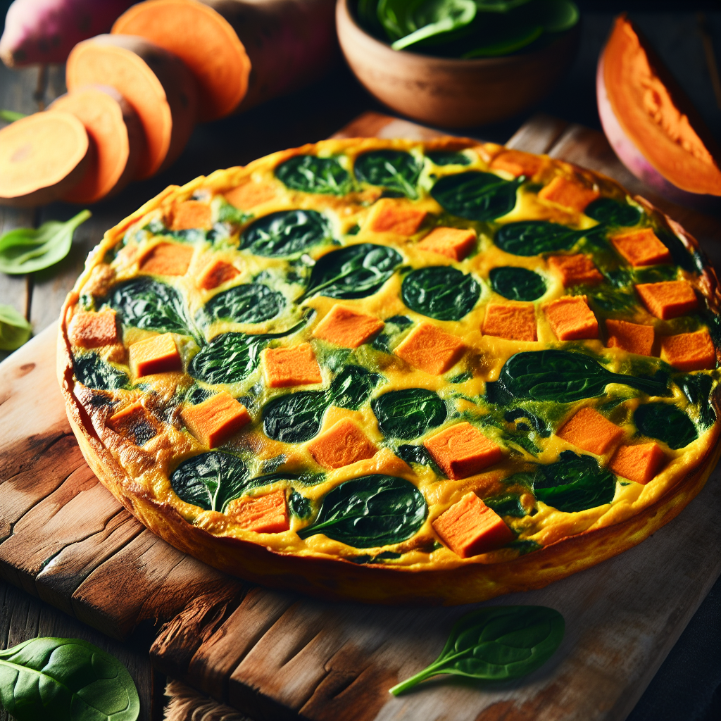 Nationalgericht Südafrika: #Sweet Potato and Spinach Frittata# (Rezept)