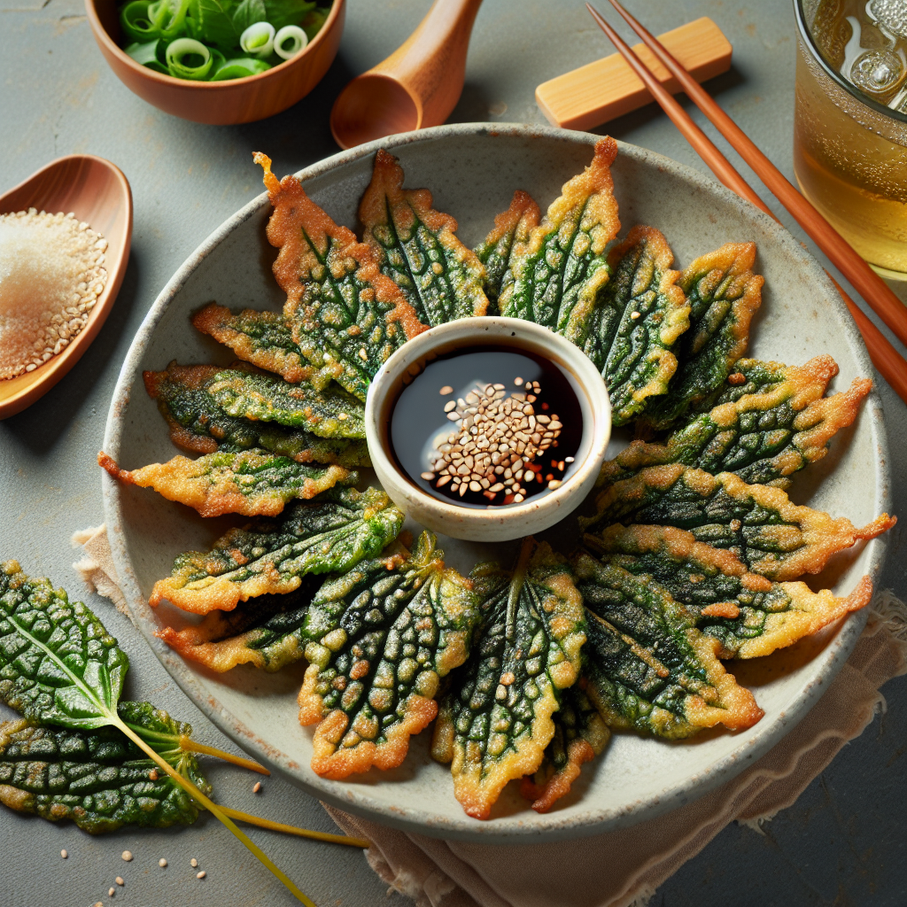 Nationalgericht Südkorea: #Kkaennip Jeon# (Rezept)