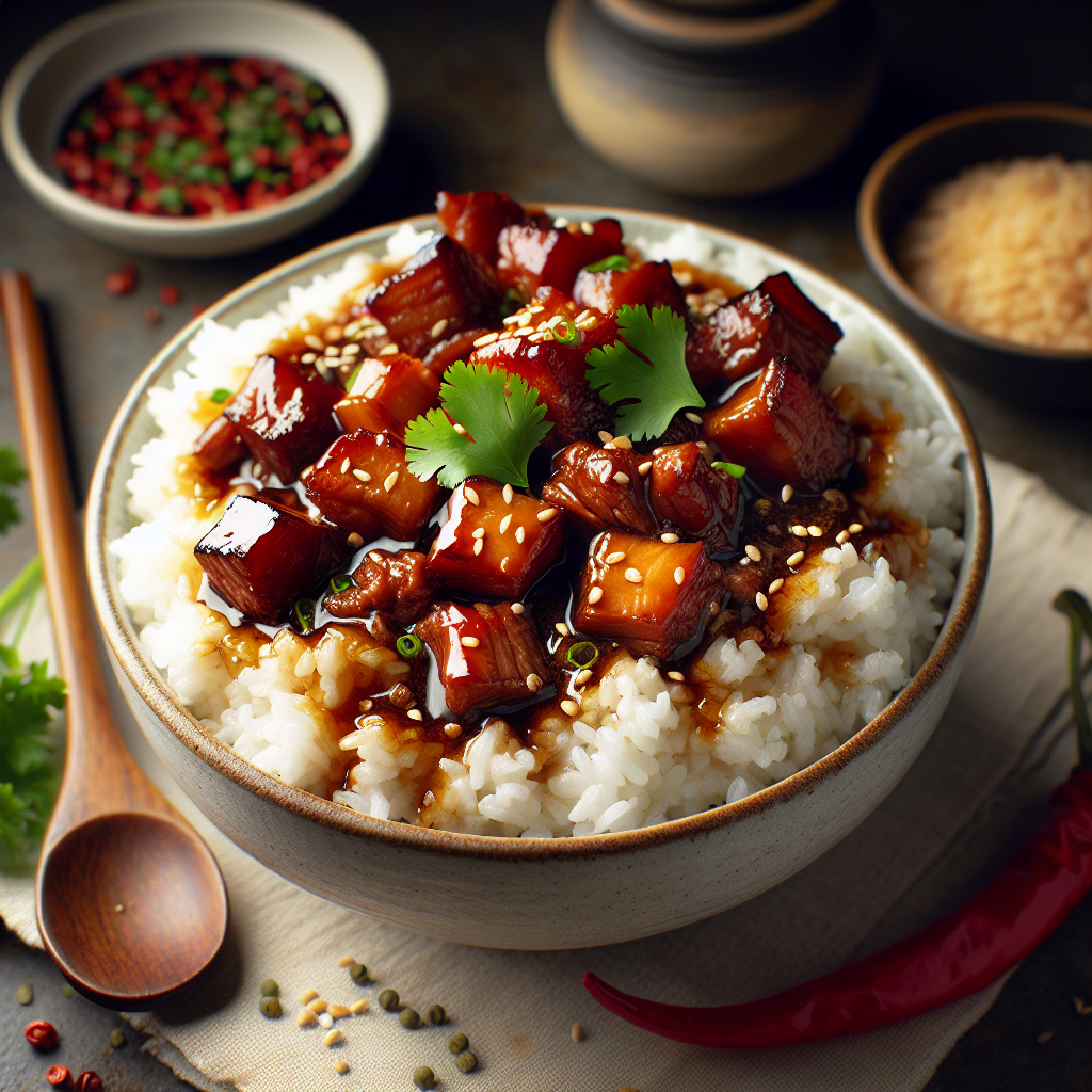 Nationalgericht Taiwan: #Braised Pork Rice# (Rezept)