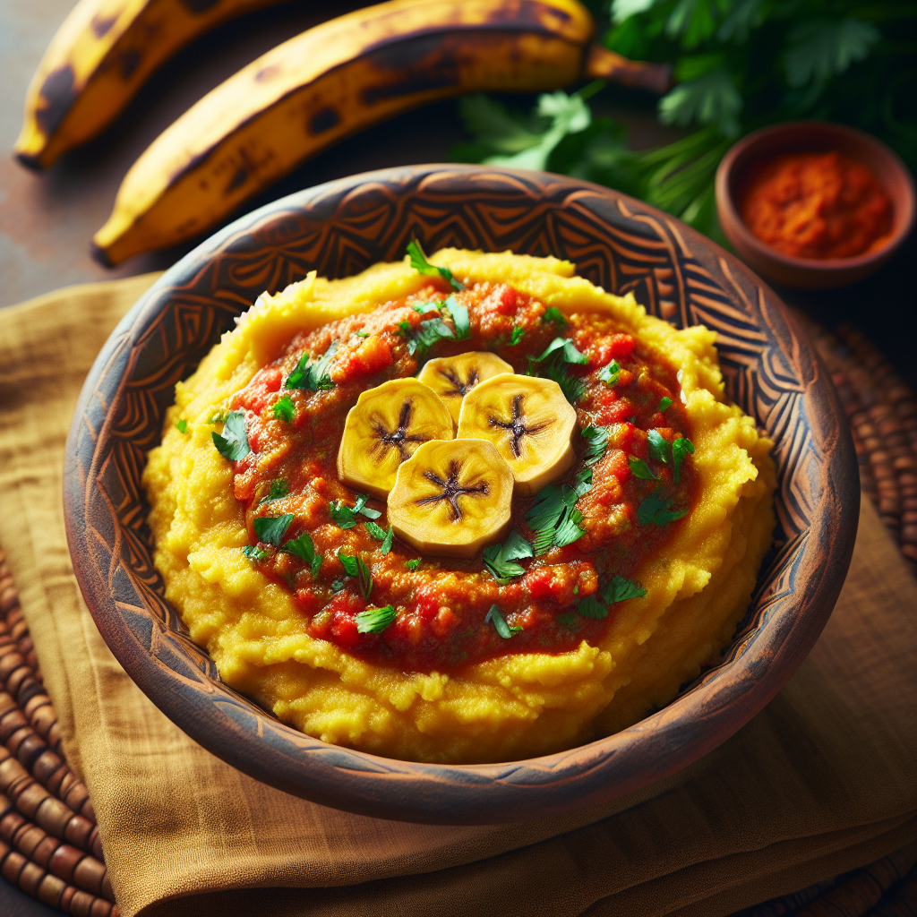 Nationalgericht Burkina Faso: Fufu de Banane Plantain (Rezept)