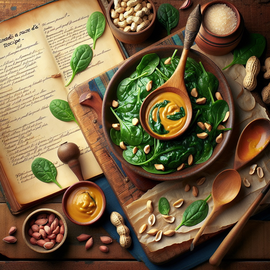 Nationalgericht Gabun: Épinards à la sauce d’arachide (Rezept)