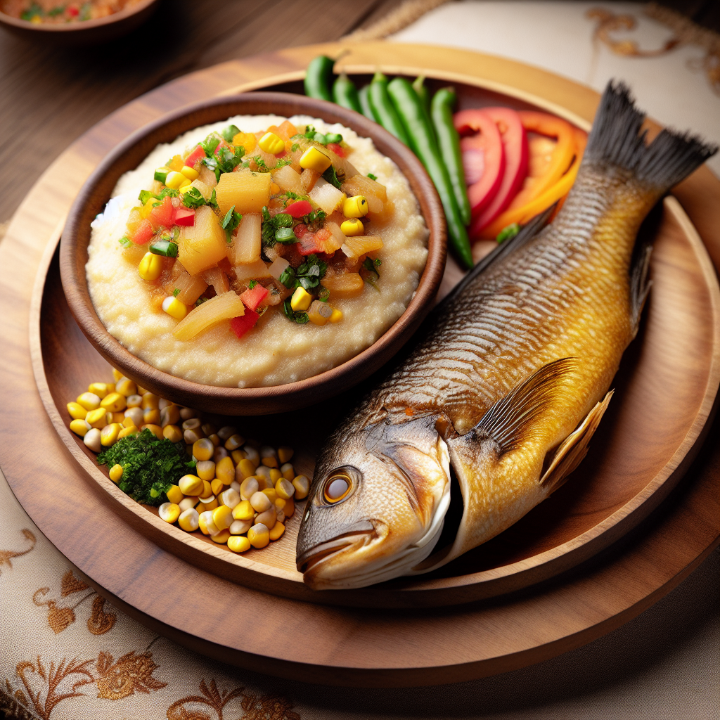 Nationalgericht Malawi: Nsima with fish (Rezept)