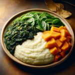 Nationalgericht Malawi: #Nsima with pumpkin leaves# (Rezept)