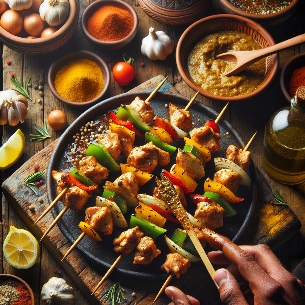 Nationalgericht Namibia: African Style Chicken Skewers (Rezept)