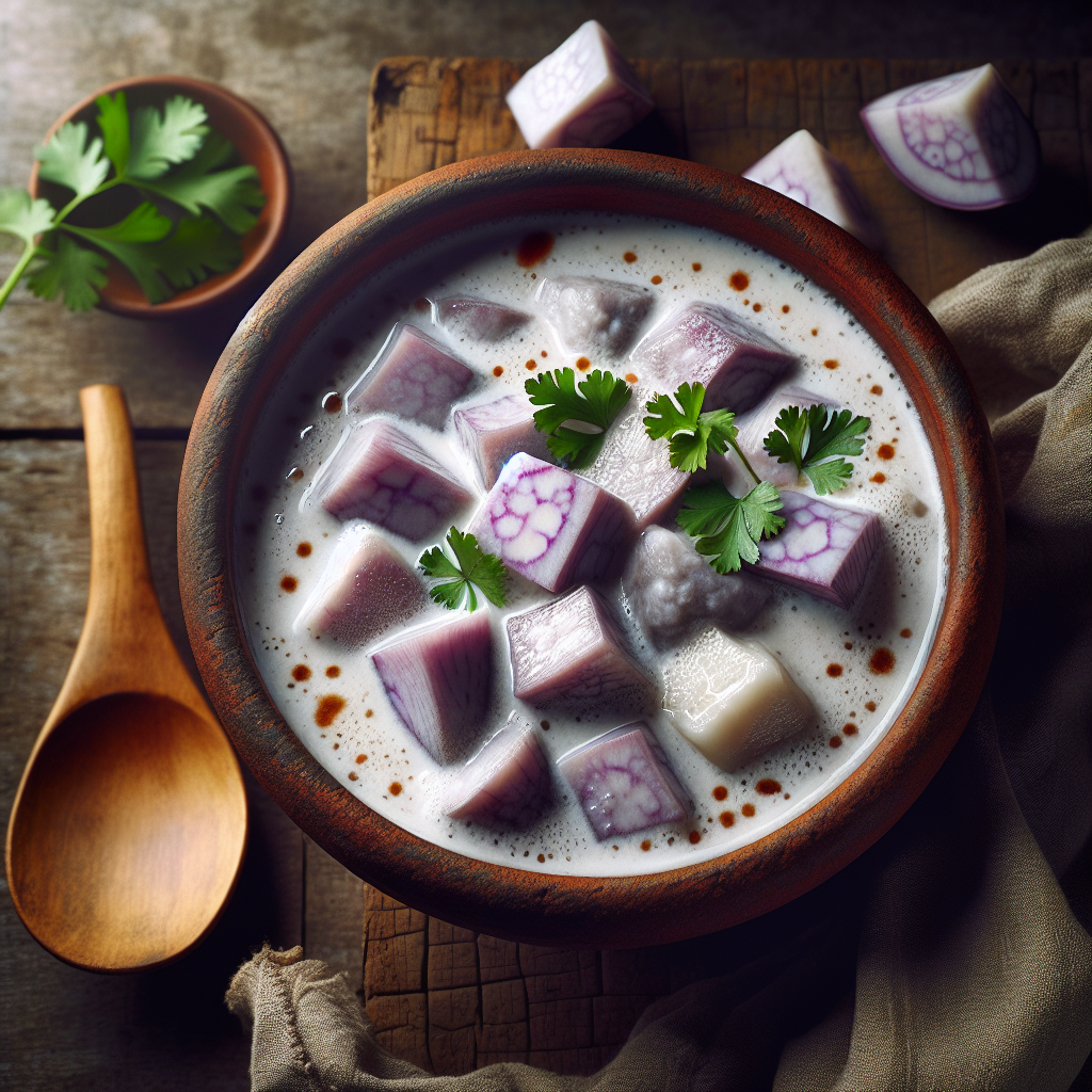 Nationalgericht Salomonen: Taro and Coconut Stew (Rezept)