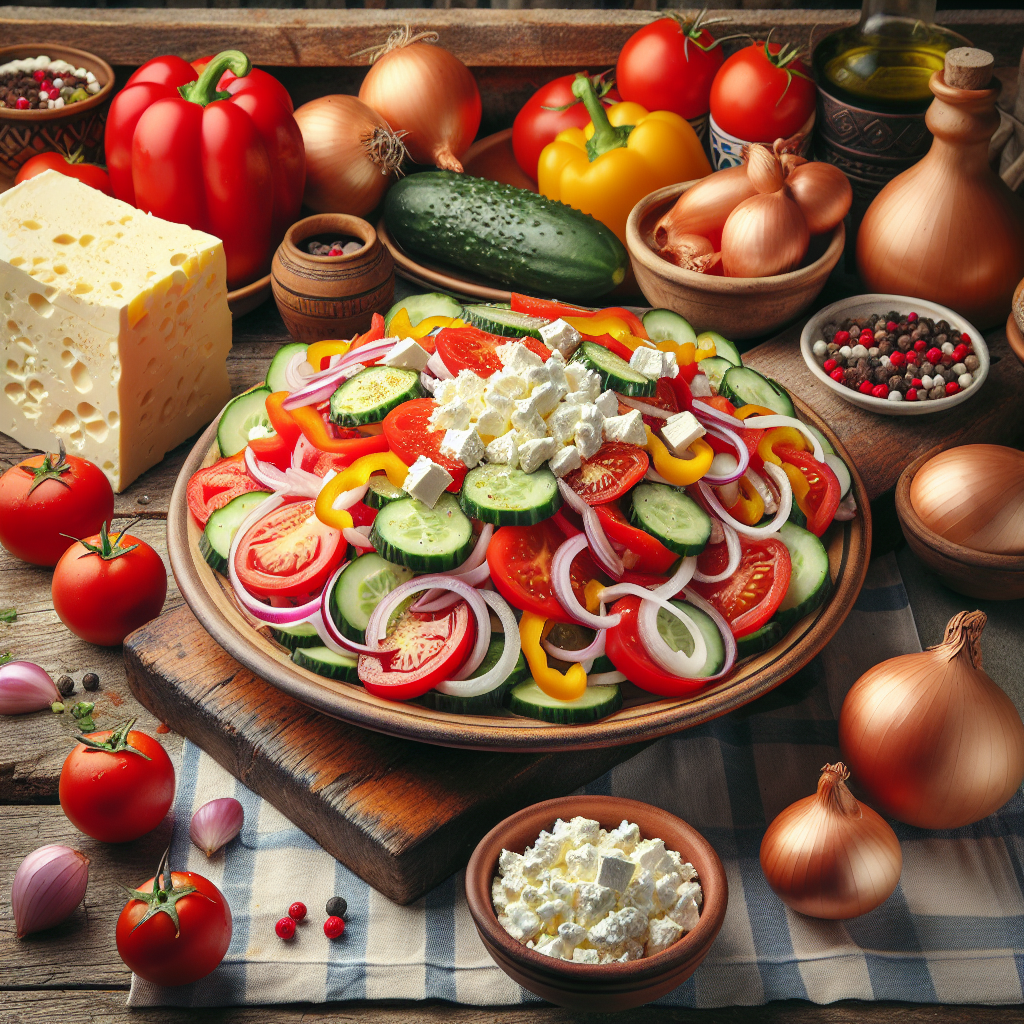 Nationalgericht Serbien: Šopska salata (Rezept)