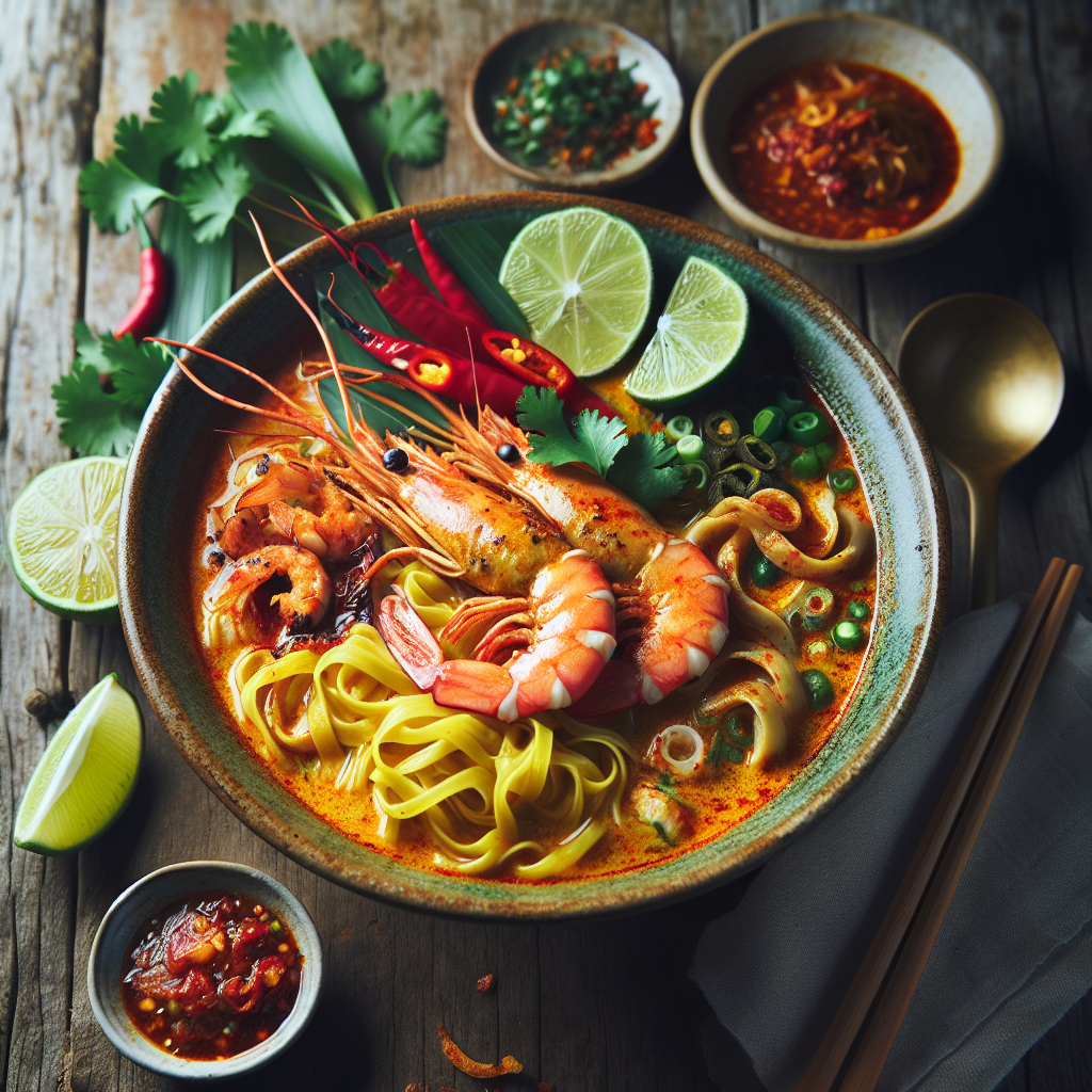 Nationalgericht Singapur: Laksa Prawn Noodle Soup (Rezept)