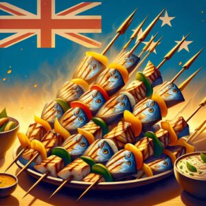 Nationalgericht Tuvalu: Grilled Fish Skewers (Rezept)