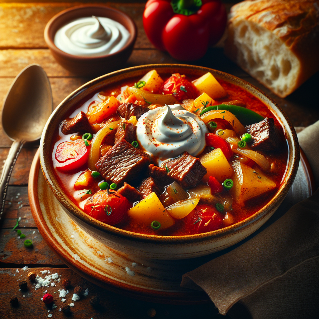 Nationalgericht Ungarn: Tejfölös gulyás (Rezept)