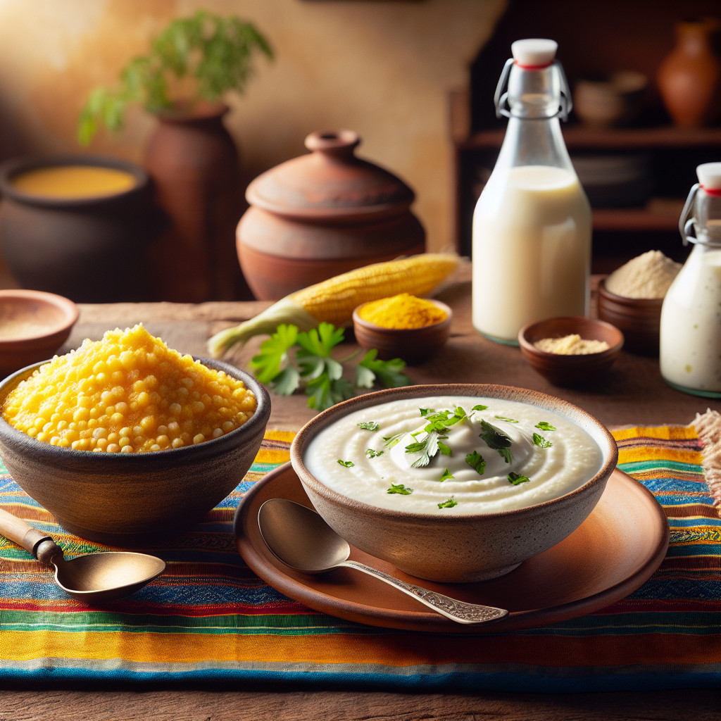 Nationalgericht Angola: Leite Azedo com Pirão de Milho (Rezept)