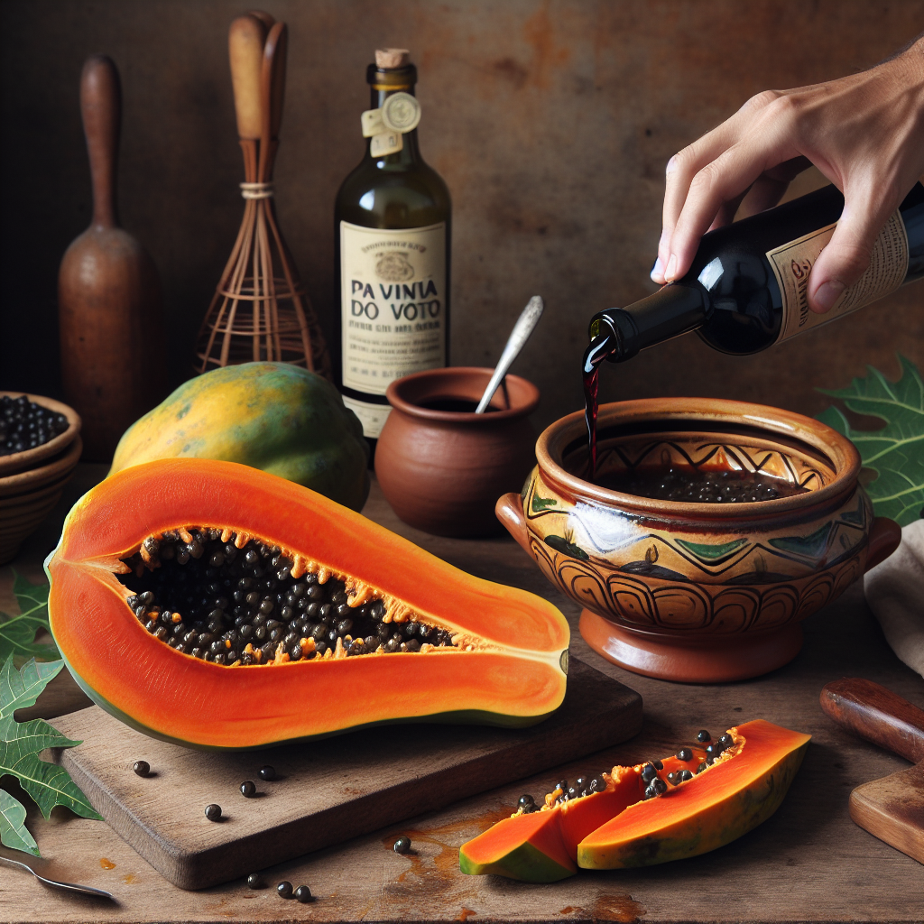 Nationalgericht Angola: Papaya com Vinho do Porto (Rezept)