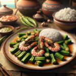Nationalgericht Angola: Quiabos com Camarão (Rezept)