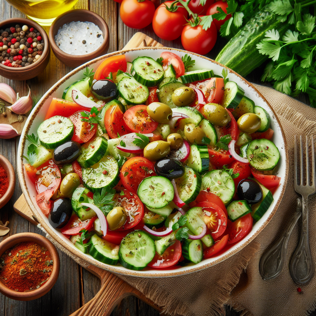 Nationalgericht Aserbaidschan: Zeytun Salatı (Rezept)