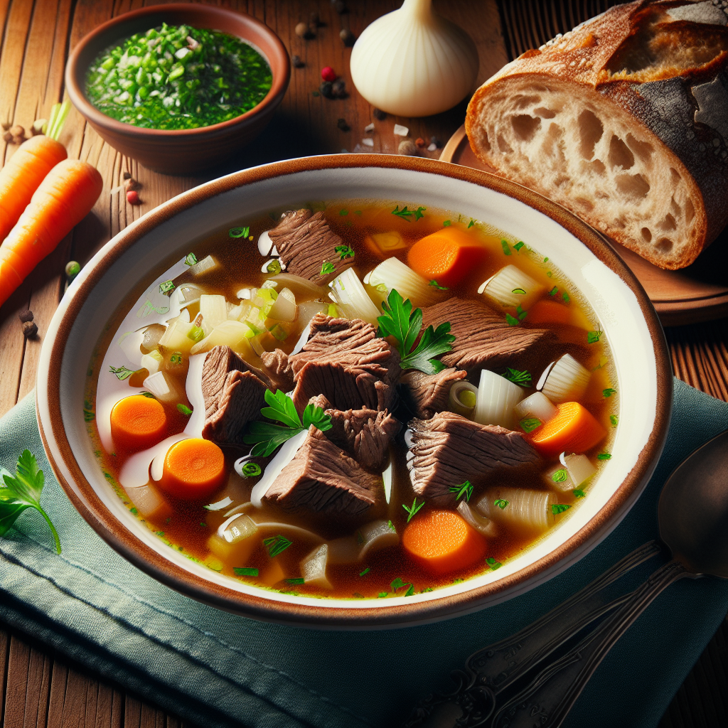 Nationalgericht Deutschland: #Bayerische Rindfleischsuppe# (Rezept)