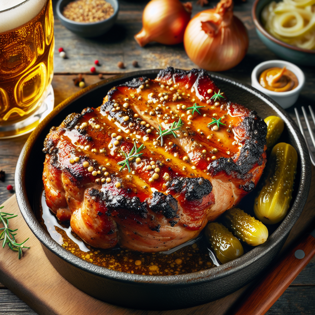 Nationalgericht Deutschland: #Rostbrätel mit Senfmarinade# (Rezept)