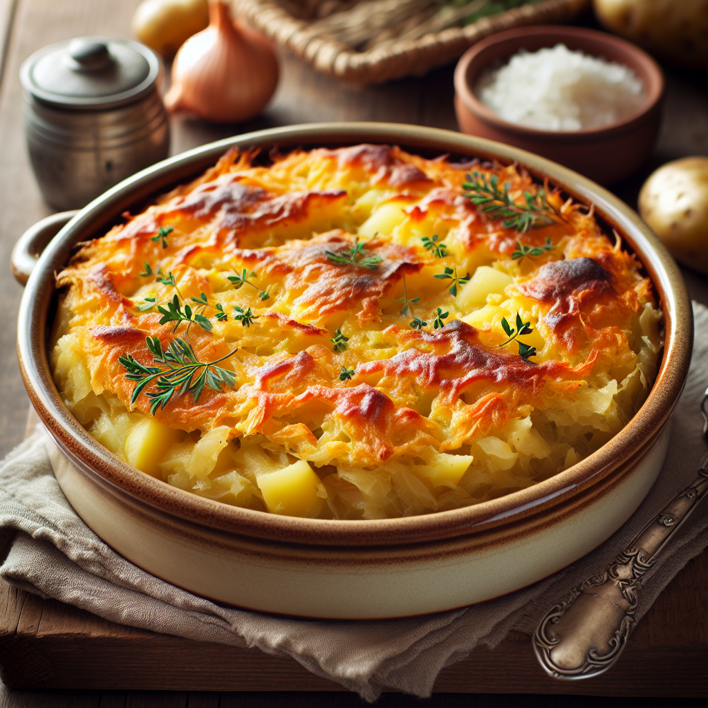 Nationalgericht Deutschland: #Sauerkraut-Kartoffel-Auflauf# (Rezept)