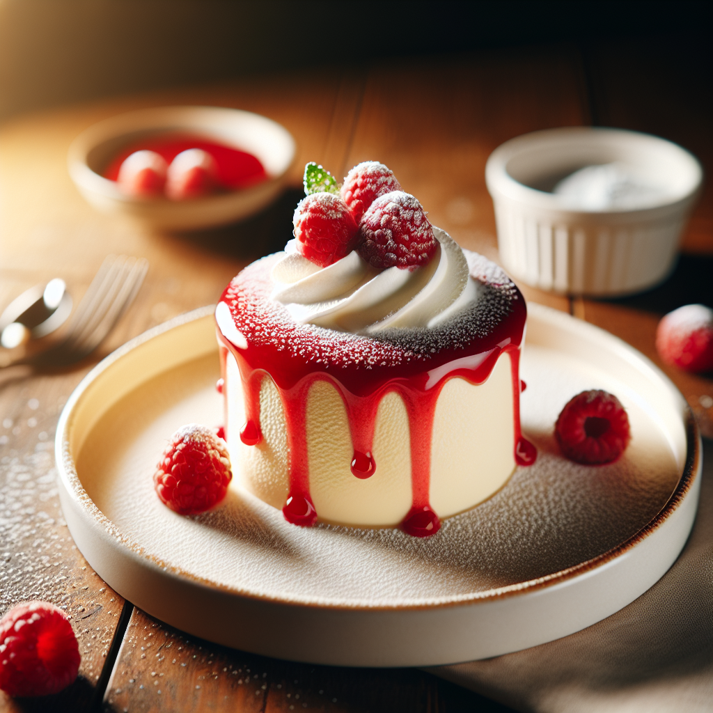 Nationalgericht Deutschland: #Vanillecreme mit Himbeersoße# (Rezept)
