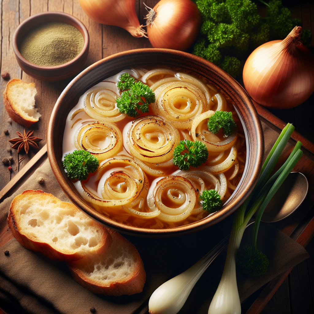 Nationalgericht Deutschland: #Zwiebelsuppe# (Rezept)