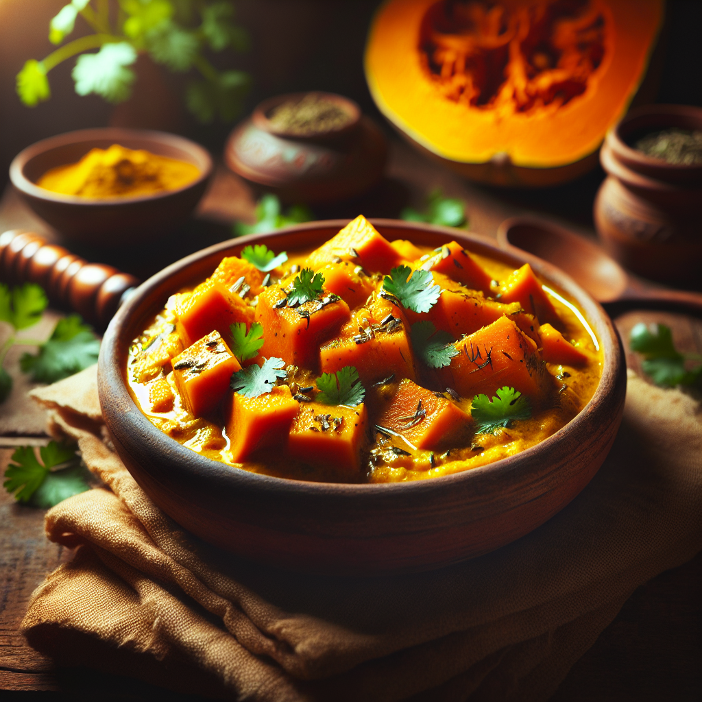Nationalgericht Dominica: #Kürbis-Curry# (Rezept)