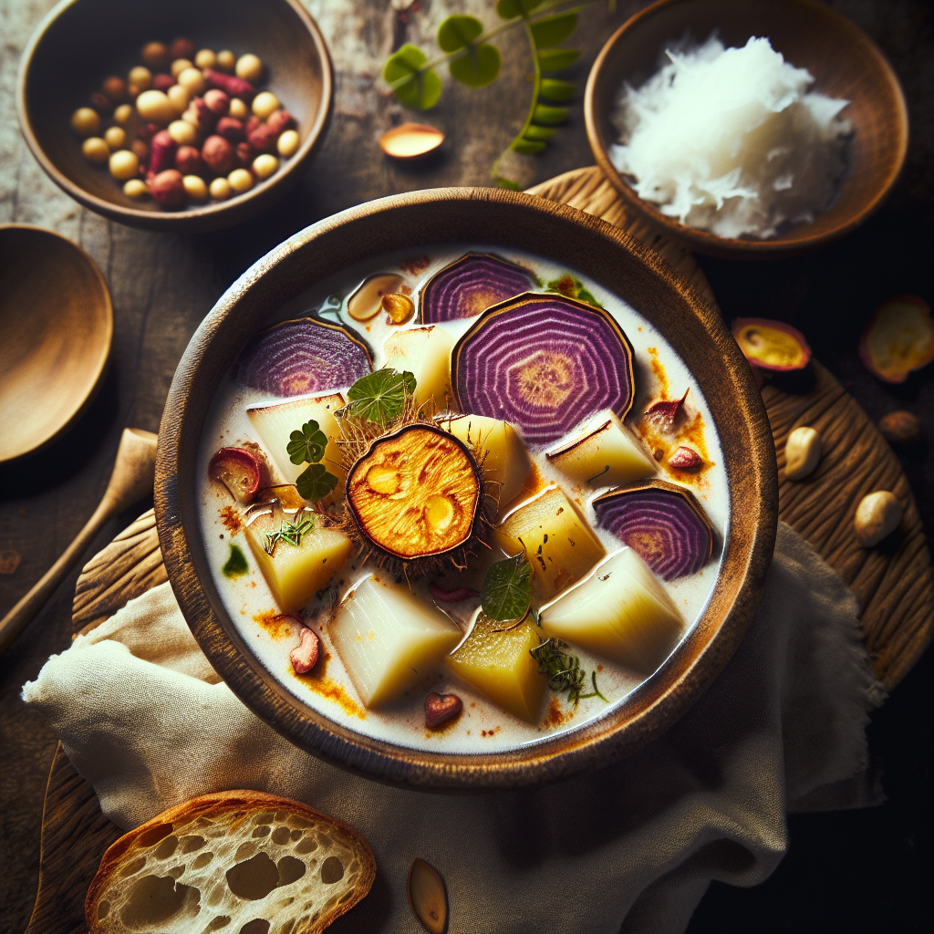Nationalgericht Dominica: #Yam-Kokos-Eintopf# (Rezept)