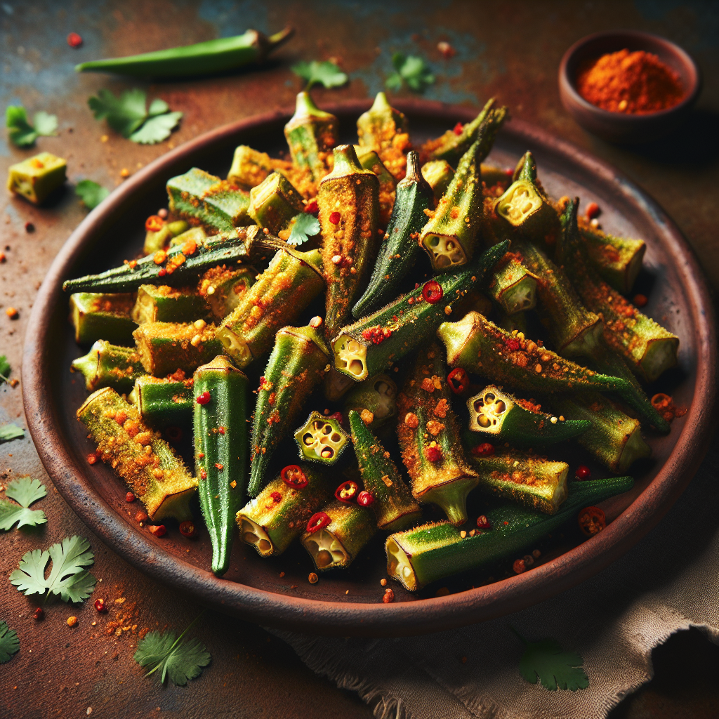 Nationalgericht Fiji: #Fried Okra with Spices# (Rezept)