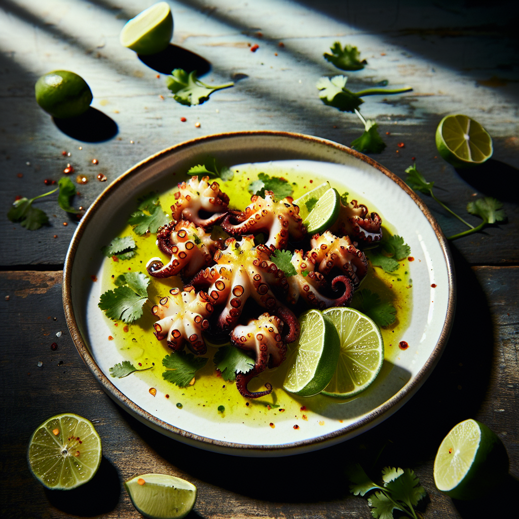 Nationalgericht Fiji: #Lime-Marinated Octopus# (Rezept)