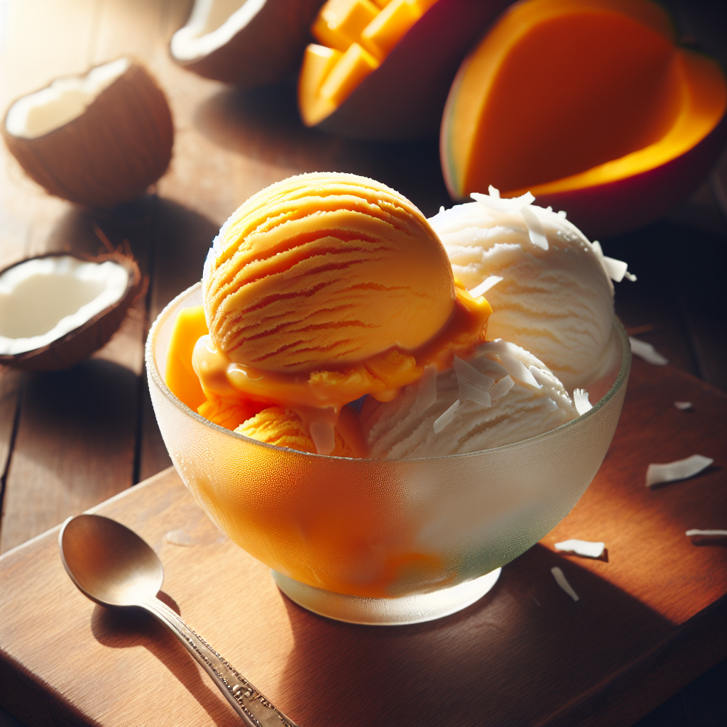 Nationalgericht Fiji: #Mango and Coconut Ice Cream# (Rezept)