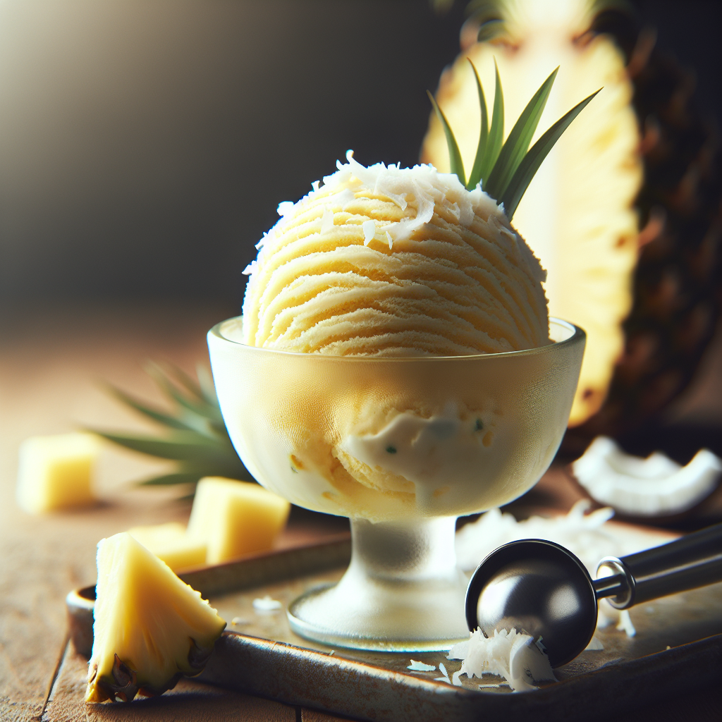 Nationalgericht Fiji: #Pineapple Coconut Ice Cream# (Rezept)