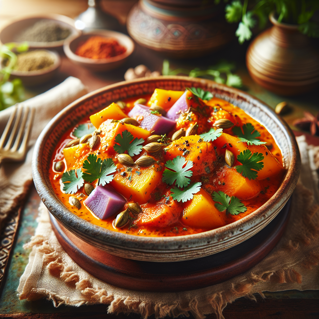 Nationalgericht Fiji: #Taro and Pumpkin Curry# (Rezept)