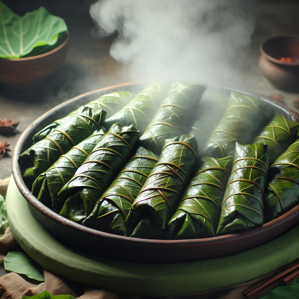 Nationalgericht Fiji: #Taro Leaf Wraps# (Rezept)